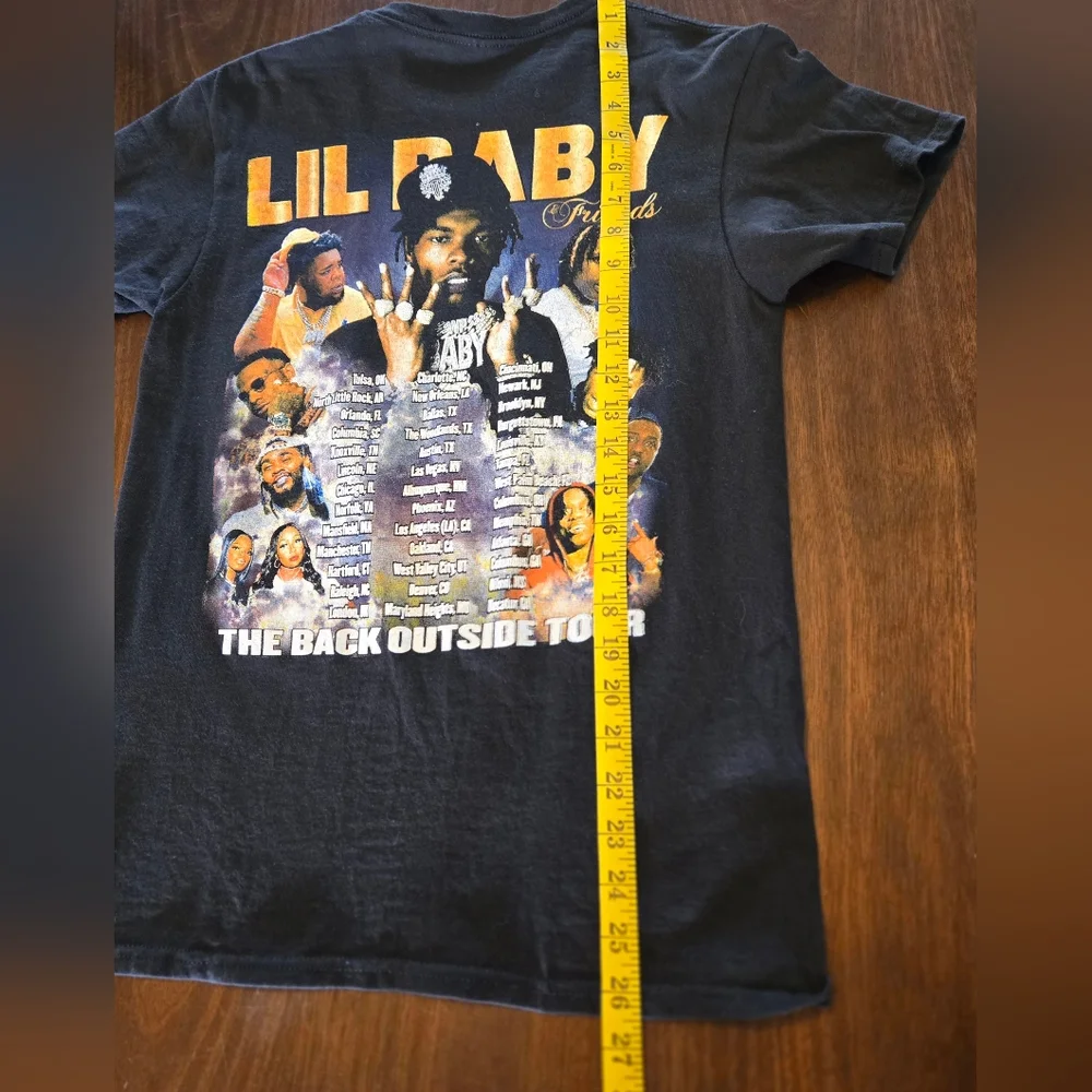Lil Baby Shirt Adult‎ Small 2021 Back Outside Tour Double Sided - Picture 2 of 6